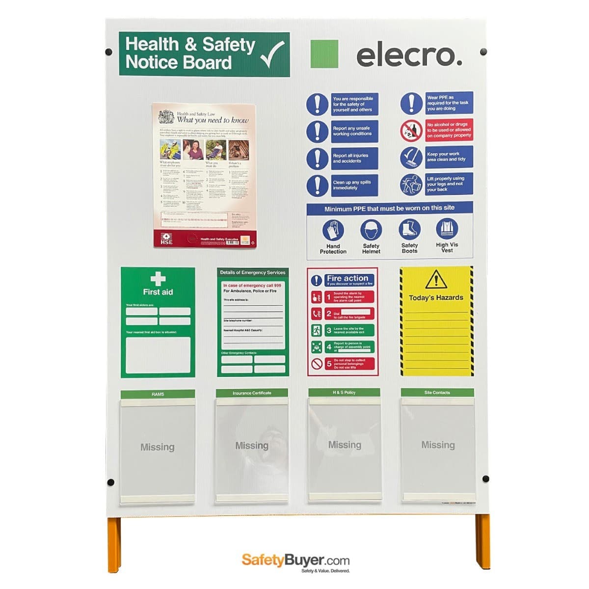 The Essential Free-Standing Contractors Health & Safety Information Point