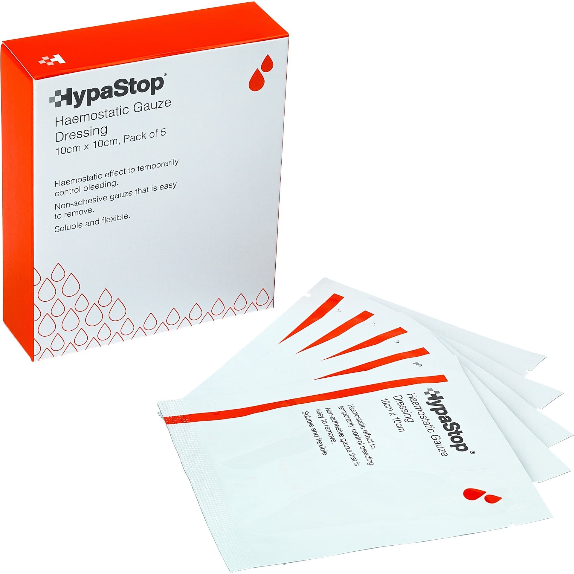 HypaStop Haemostatic Gauze 10cm x 10cm | Pack of 5