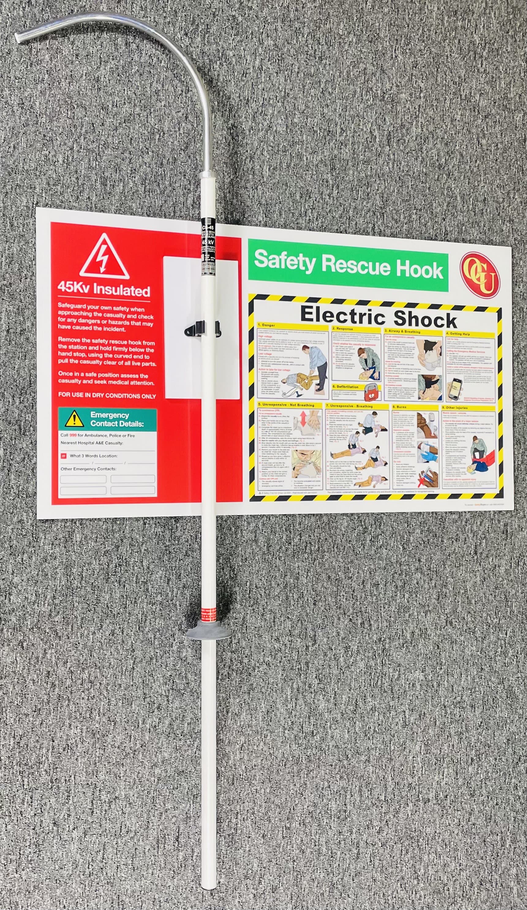Branded Rescue Hook & Information Board