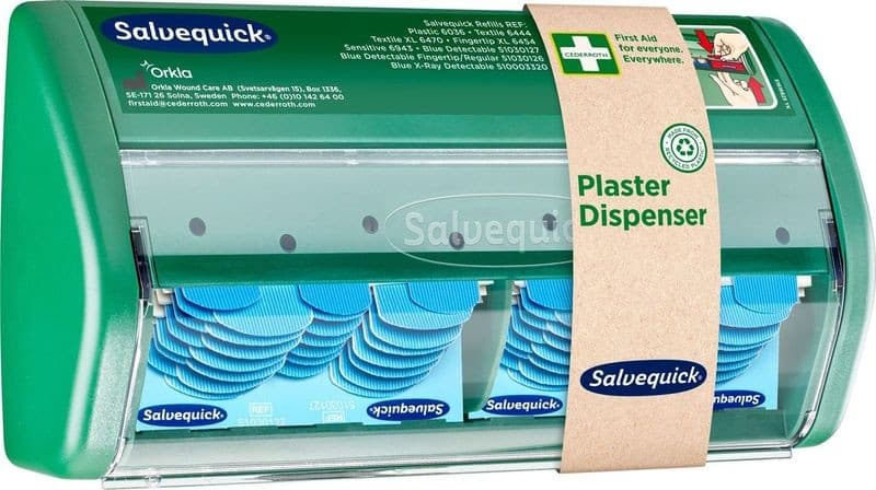 Cederroth Plaster Dispenser filled with Blue Detectable Plasters