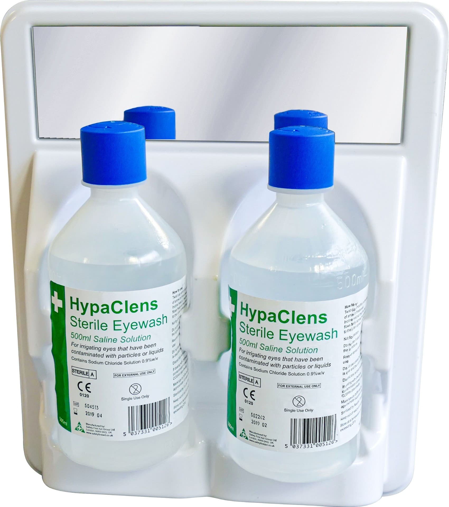 HypaClens Double Eyewash Station with Mirror (2 x 500ml)