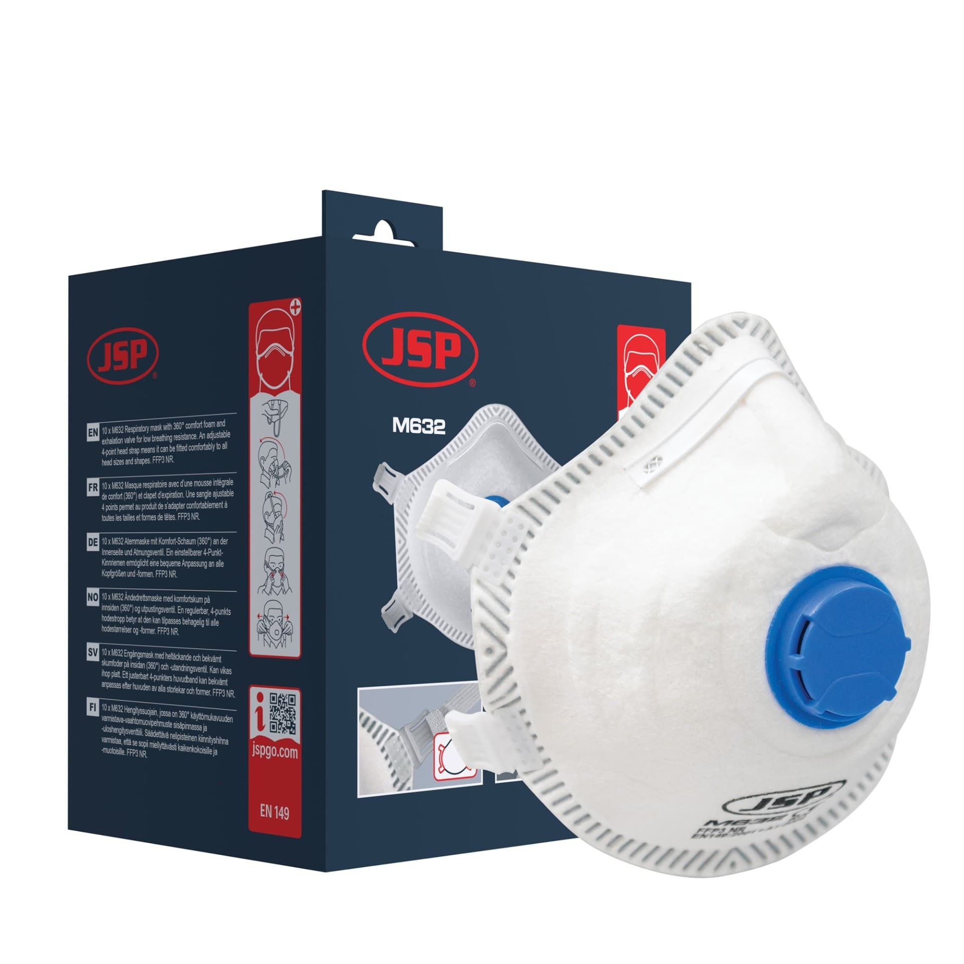 JSP M632 Moulded Disposable Mask FFP3| Pack of 10