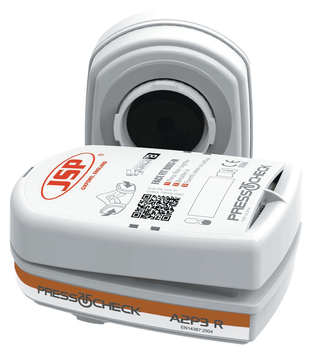 JSP PressToCheck F-4123 A2 P3 - Organic Gas & Dust | Pack of 2