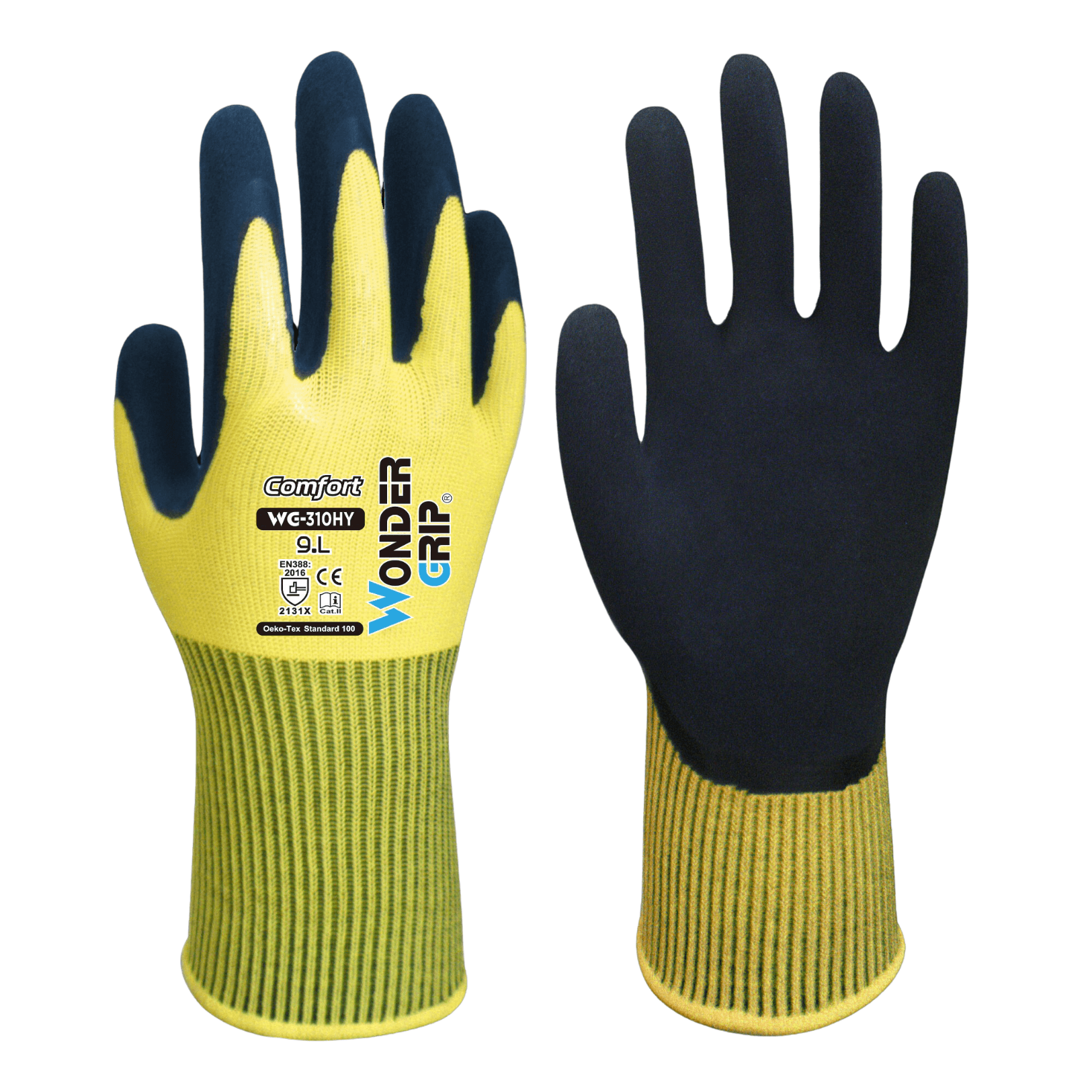 Wonder Grip WG-310HY Comfort Gloves (Yellow)