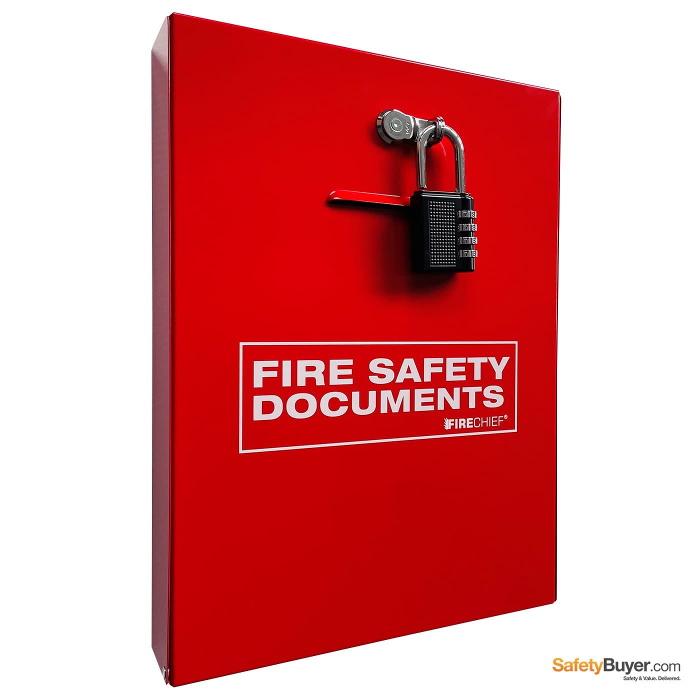Metal Fire Safety Document Holders with Combination Padlock