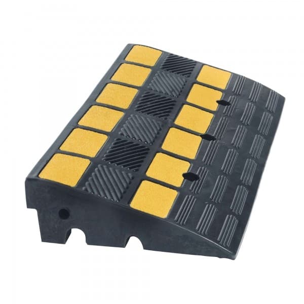 Heavy Duty Kerb Ramps Black with Yellow Reflective Panels