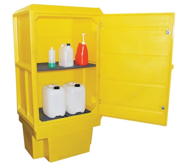 Romold | PSC4 | 1.8m High Polyethylene Storage Cabinets with 225 Litre Sump