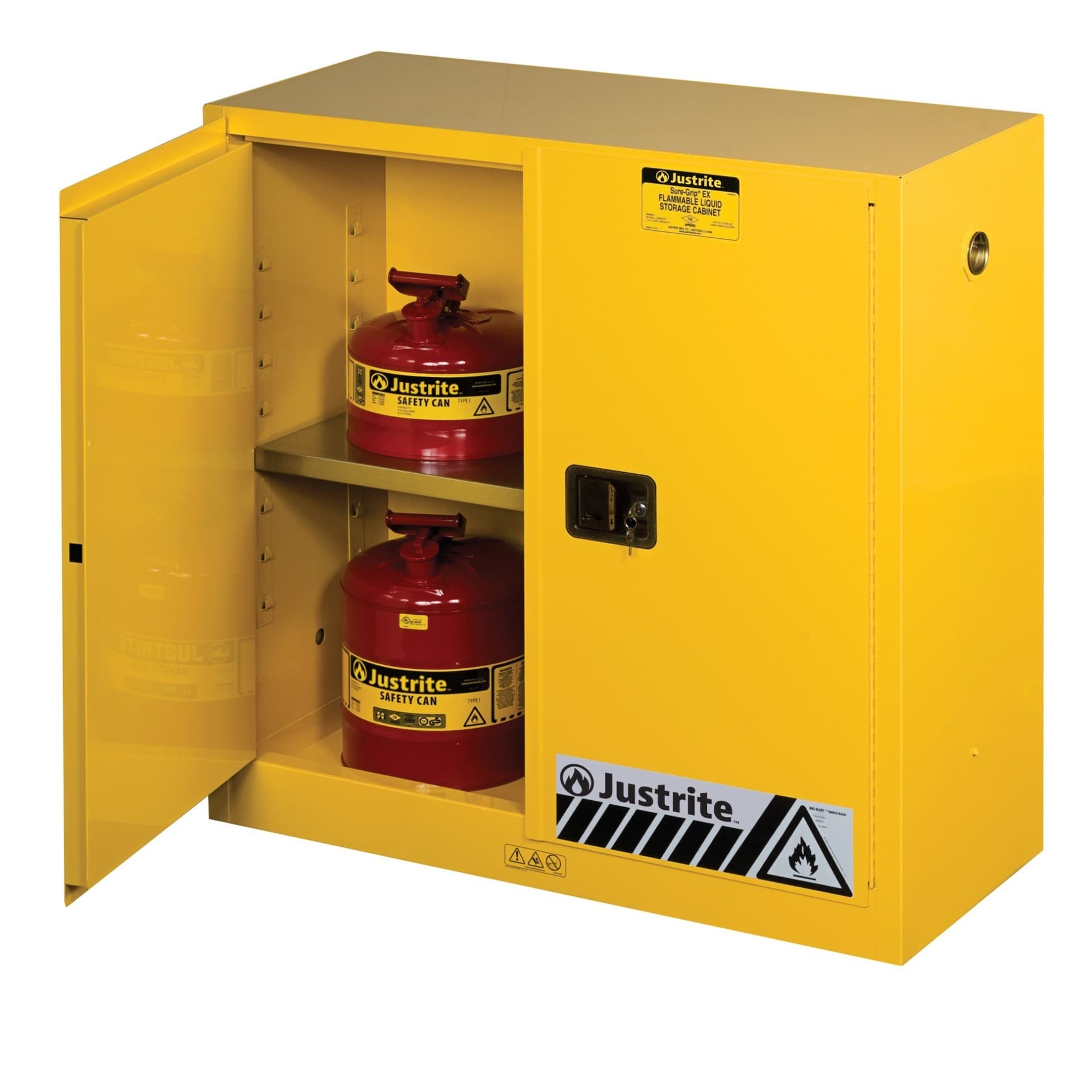 Justrite Flammable Storage Cabinets | 1118 x 1092 x 457mm (HxWxD)