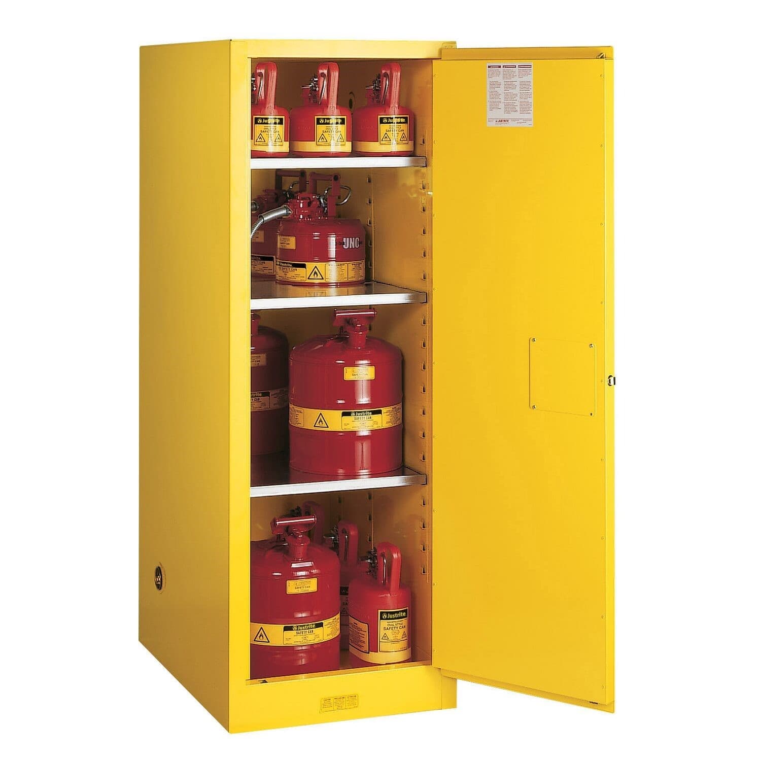Justrite Slimline Self-Closing Flammable Storage Cabinets