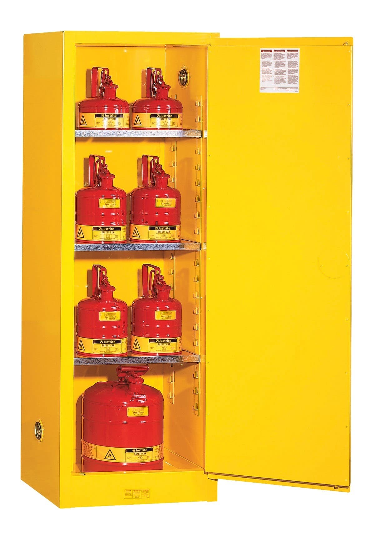 Justrite Slimline Self-Closing Flammable Storage Cabinets