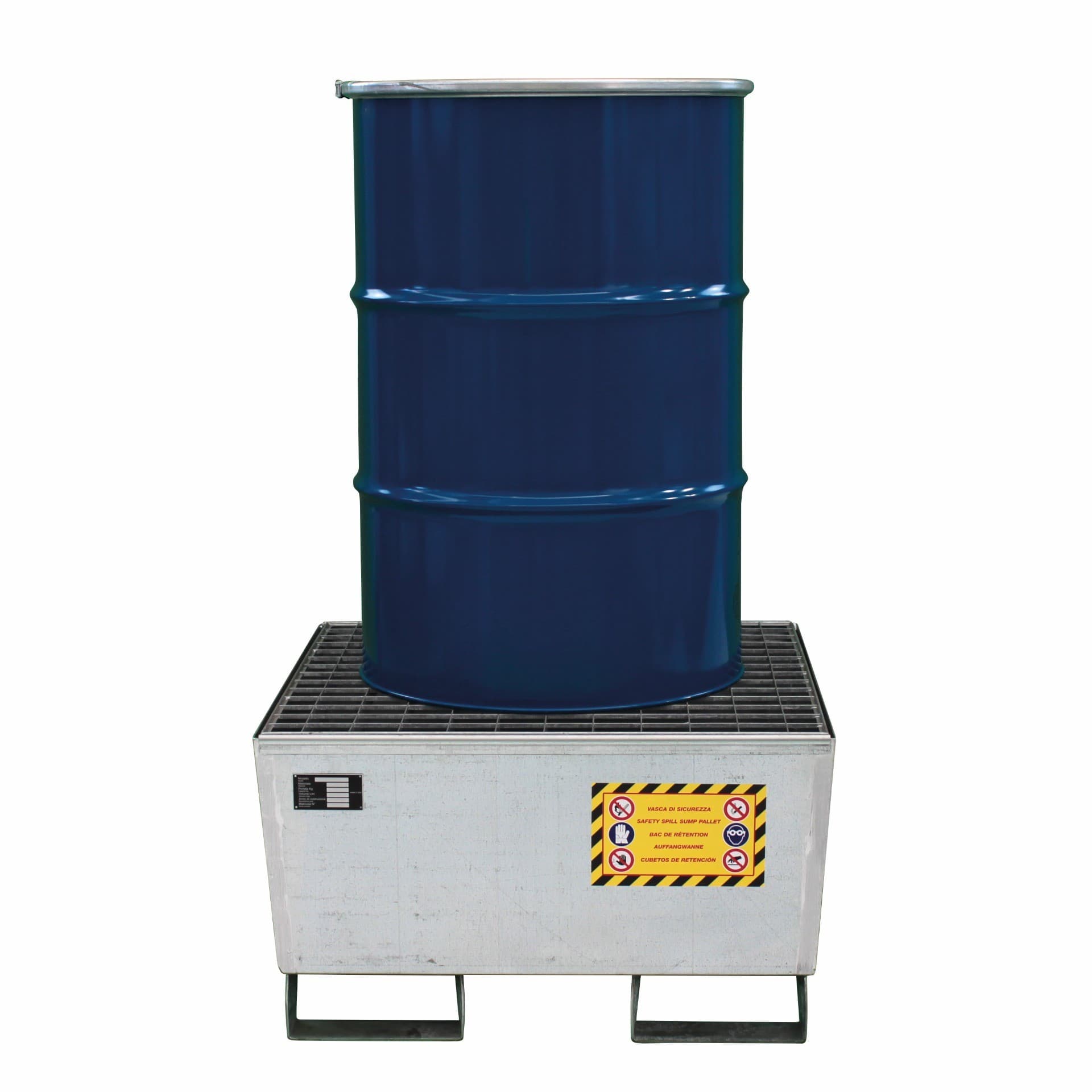 Galvanised Steel Spill Pallets | 1 Drum