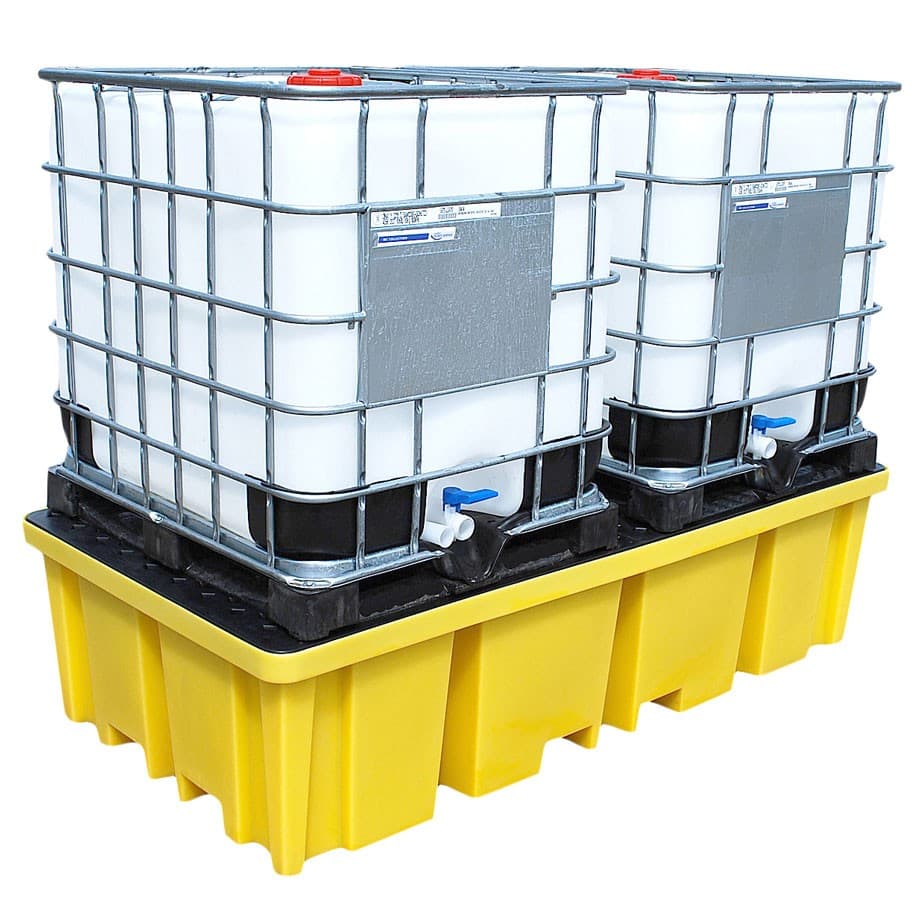Romold | BB2FW | Double IBC Spill Pallet with 4-Way Forklift Access