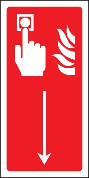 Call Point with Arrow Down Sign