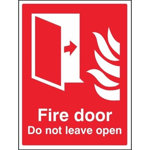Fire Door Do Not Leave Open Signs