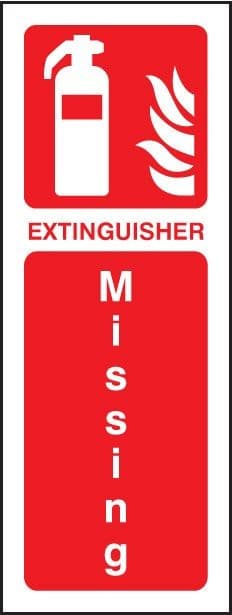 Extinguisher Missing Sign
