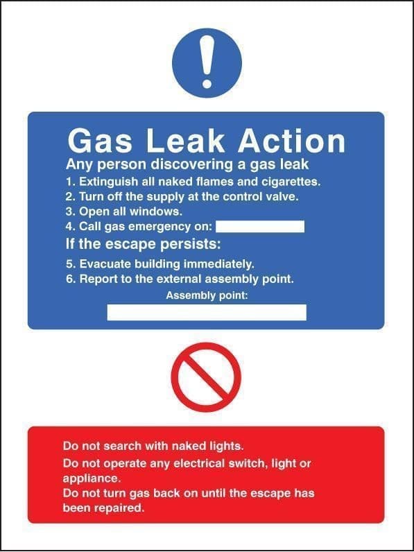 Gas Leak Action Notice