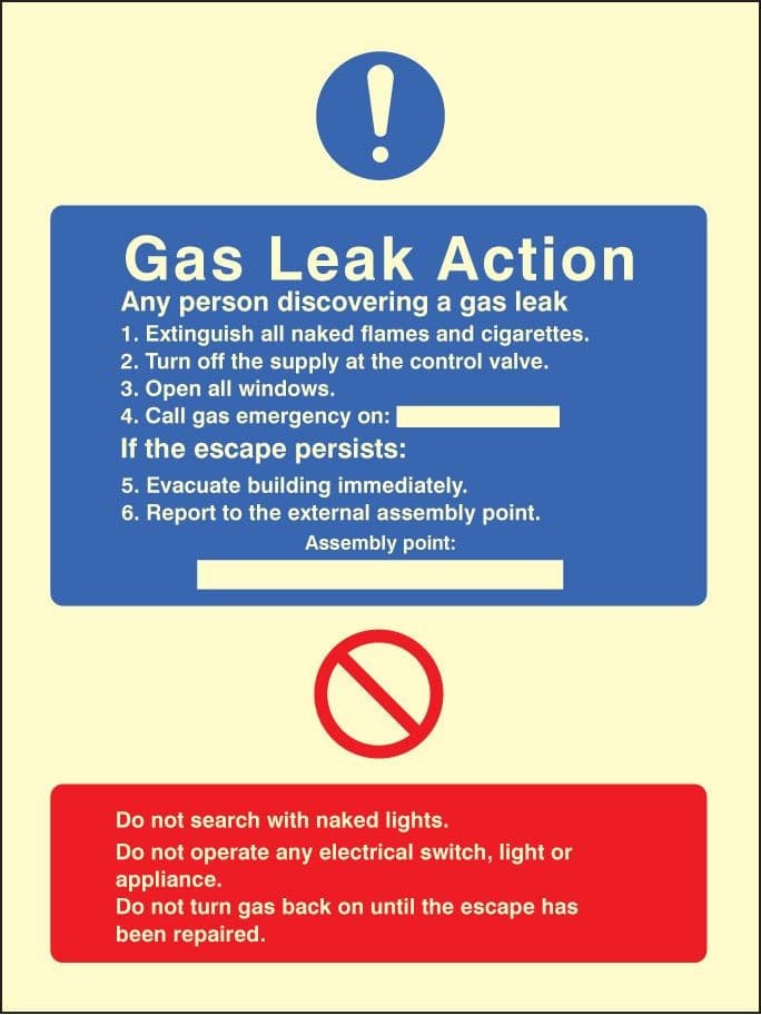 Gas Leak Action Notice