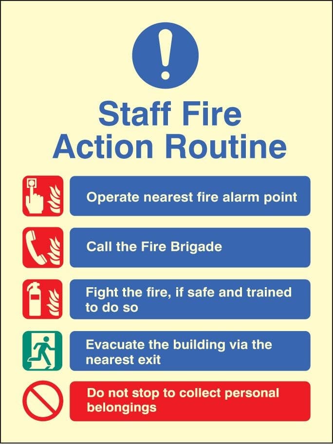 Staff Fire Action Notice