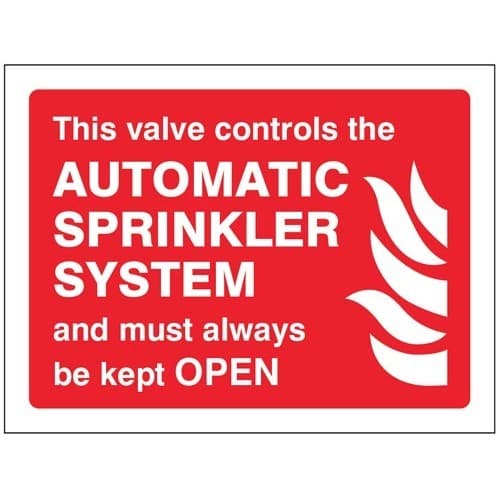 Automatic Sprinkler System Signs
