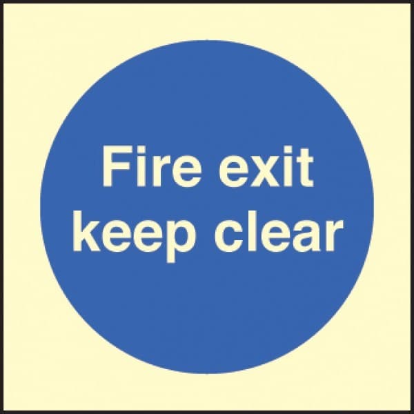 Fire Exit Keep Clear Signs