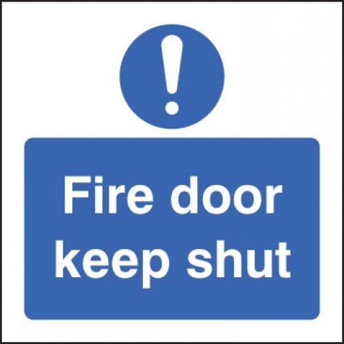 Fire Door Keep Shut Sign with Symbol