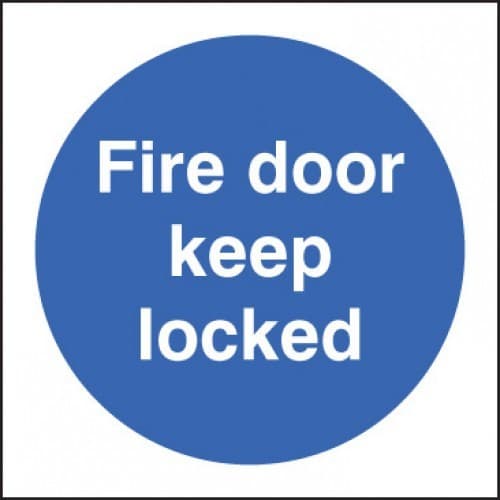 Fire Door Keep Locked Sign