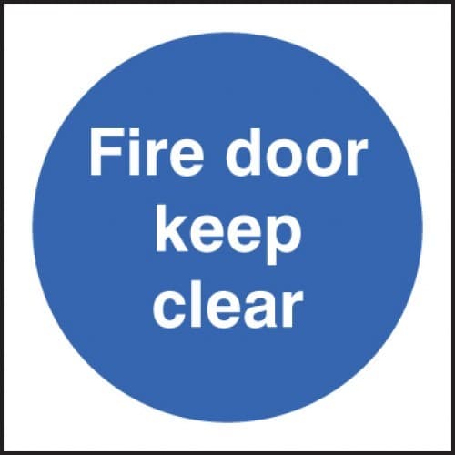 Fire Door Keep Clear Sign