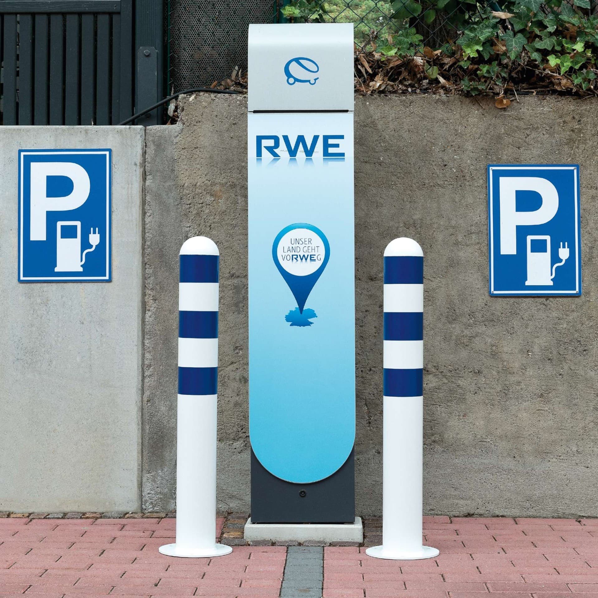 Traffic-Line EV Charging Point Protection Bollards | Hot Dip Galvanised & Powder Coated White