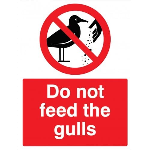Do Not Feed The Gulls Signs