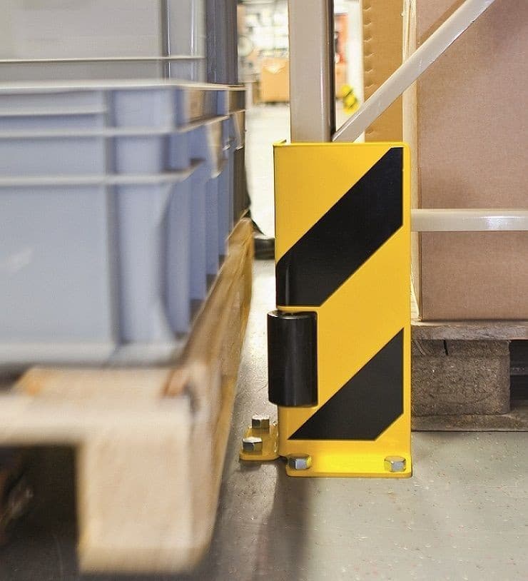 Heavy Duty Steel Pallet Racking Protectors with Guide Rollers