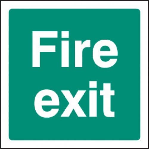 Fire Exit Sign - Text Only