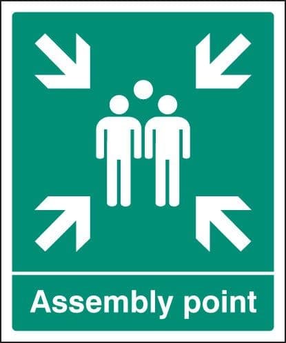 Assembly Point Sign with Muster Symbol