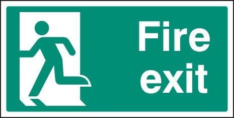 Fire Exit Signs - Final Exit Left with Running Man