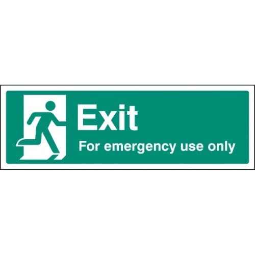 Exit for Emergency Use Only Signs