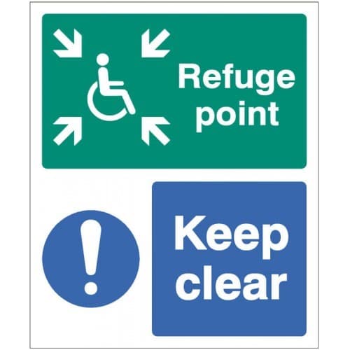 Refuge Point - Keep Clear Signs