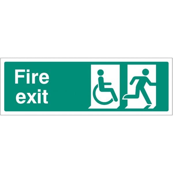 Disabled Final Fire Exit Signs