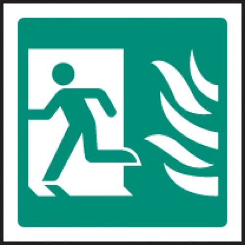 Running Man Left with Flames Symbol HTM Signs