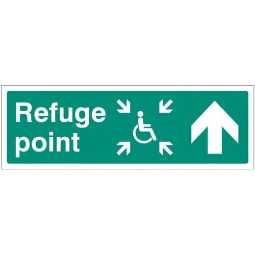 Refuge Point Arrow Ahead Signs