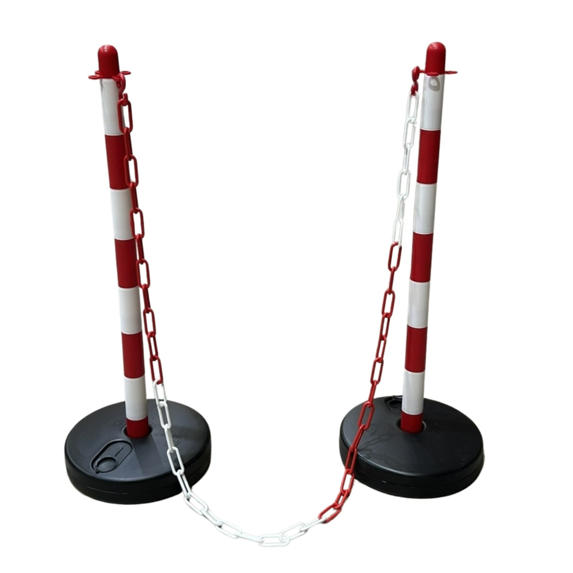 GUARDA Chain Post Barrier Kits with Plastic Water Fillable Base