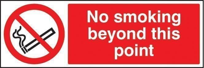 No Smoking Beyond This Point Signs