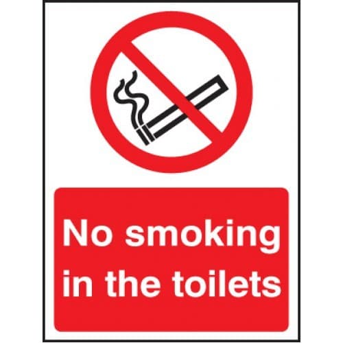 No Smoking in the Toilets Signs