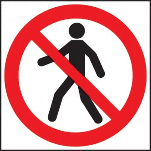No Admittance Symbol Safety Sign