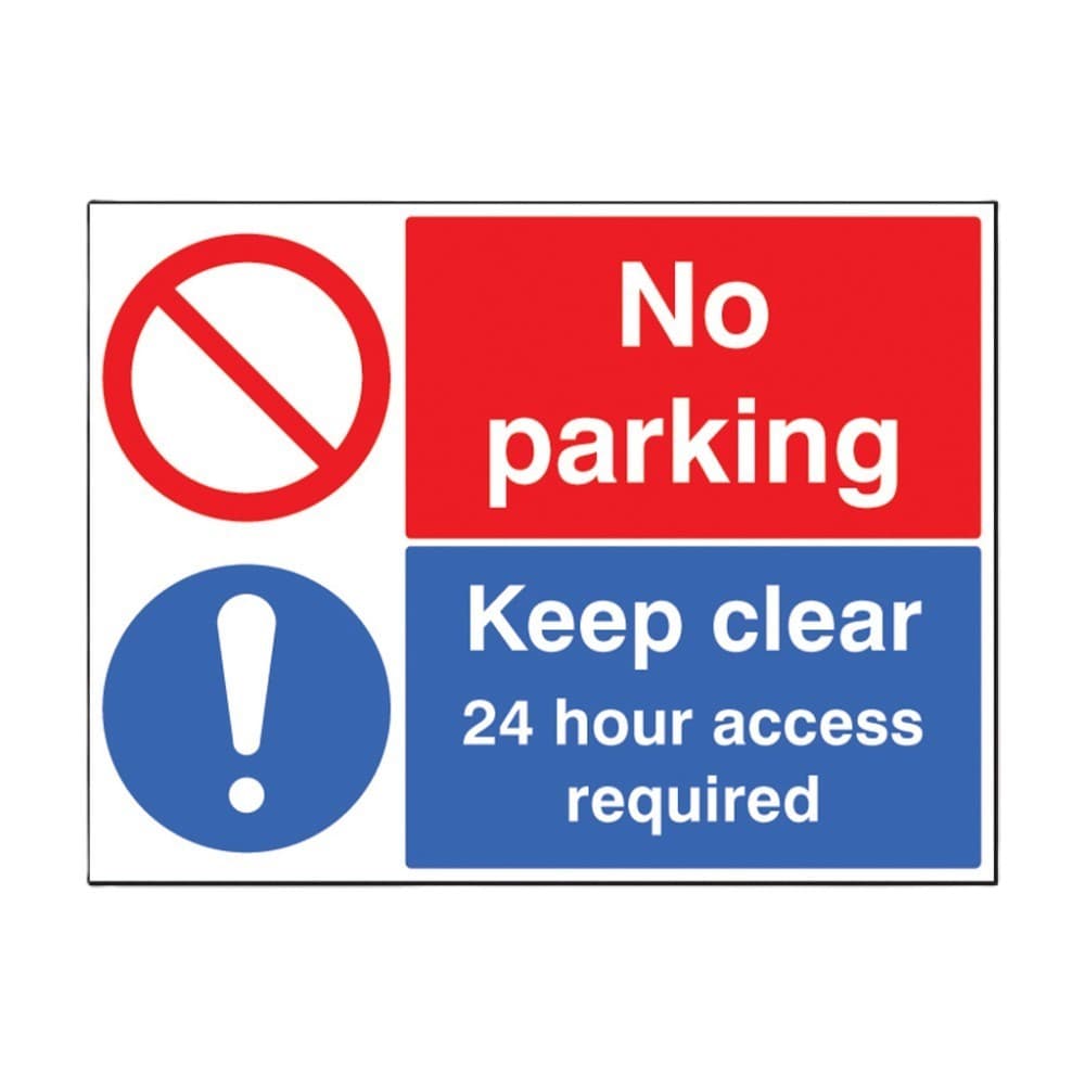 No Parking - Keep Clear 24 Hour Access Required Safety Signs