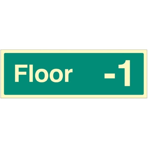 Floor Level Identification Signs | 450mm x 150mm | Photoluminescent Rigid