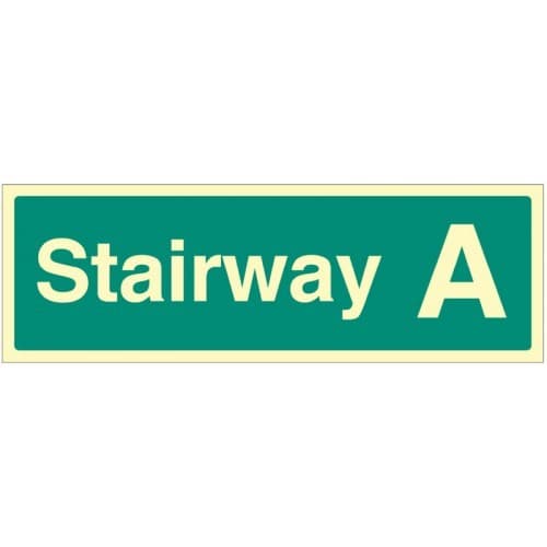 Stairway Identification Signs | 450mm x 150mm | Photoluminescent Rigid