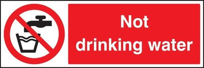 Not Drinking Water Safety Signs
