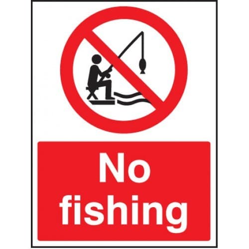 No Fishing Safety Signs