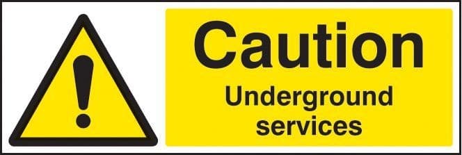 Caution Underground Services Safety Signs