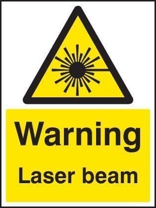 Warning Laser Beam Safety Sign
