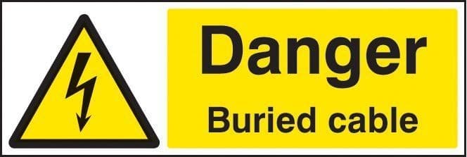 Danger Buried Cable Safety Signs